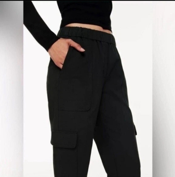 Aritzia Babaton Titan Silk & Cotton Blend Cargo Pants Cottagecore Size 10 - Picture 3 of 16